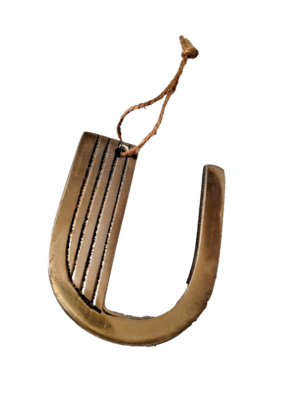 Gold Brass Mod Metal Monogram "U" Hollywood Regency Anthropologie Wall Letter